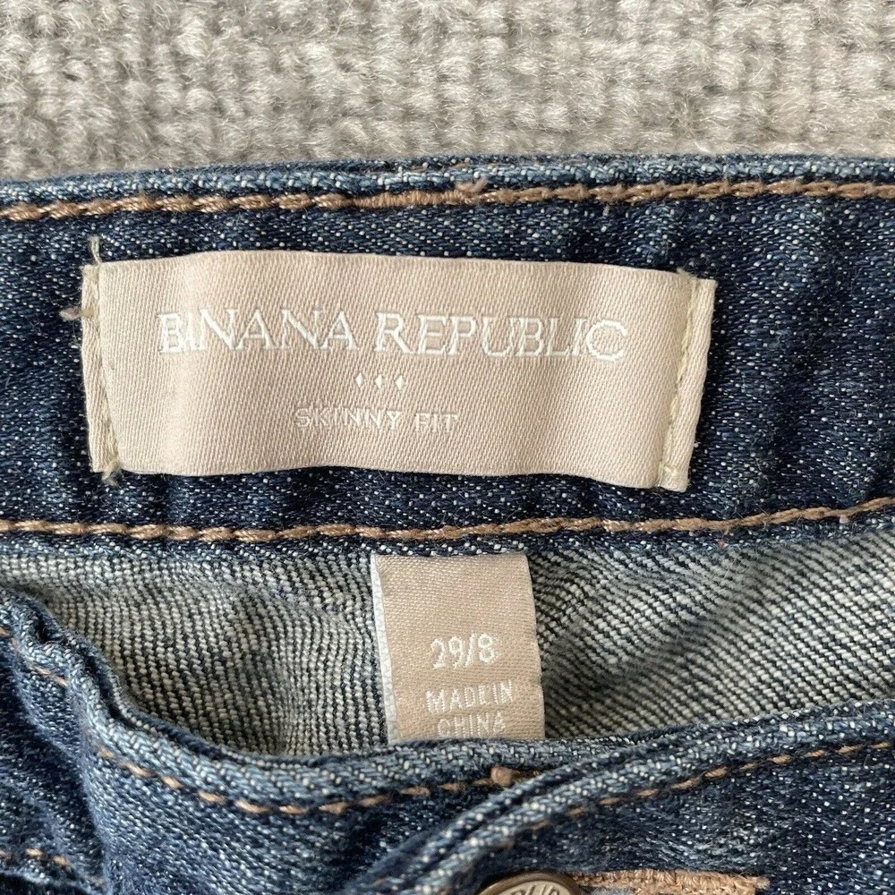 Banana Republic Jeans Womens 29/8 Cropped Rolled Cuff Casual Denim Capri Pants - Picture 4 of 11